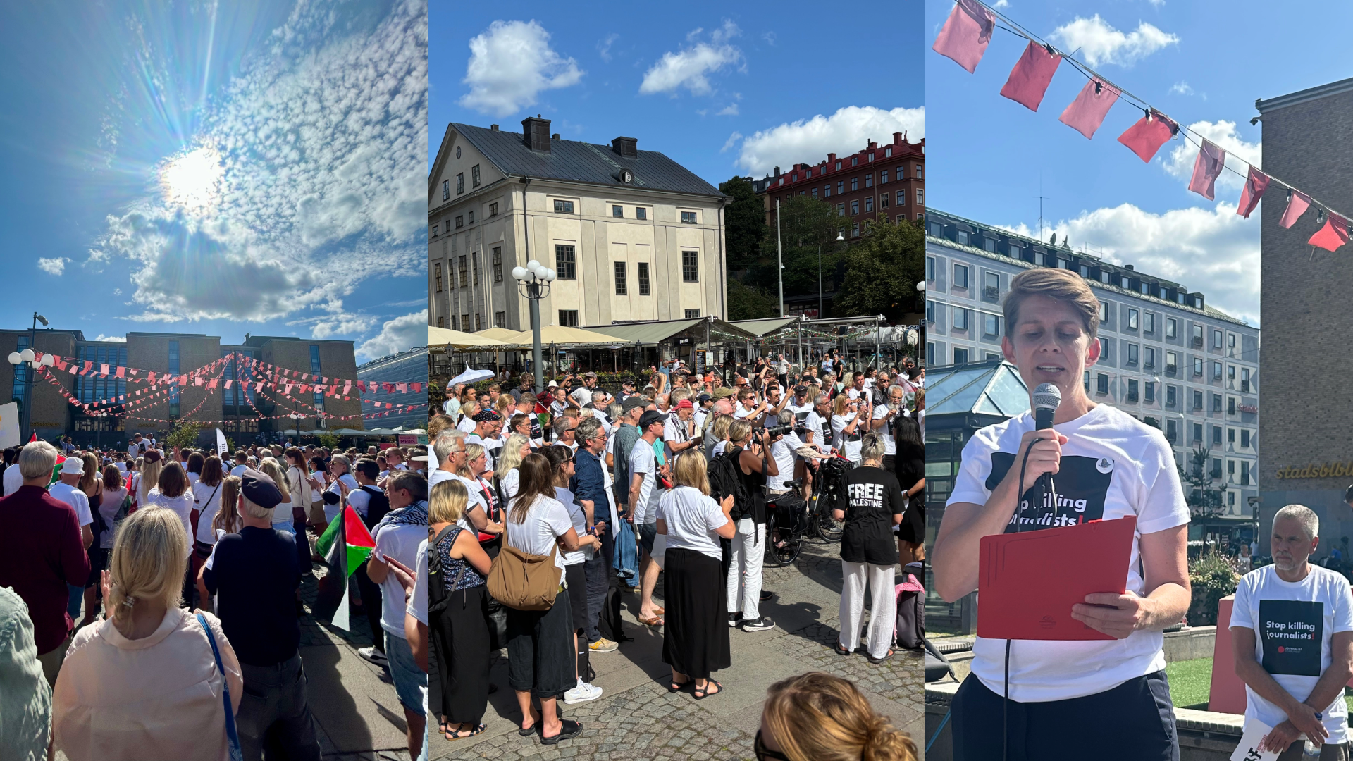 Journalistförbundets manifestation Stop Killing Journalists