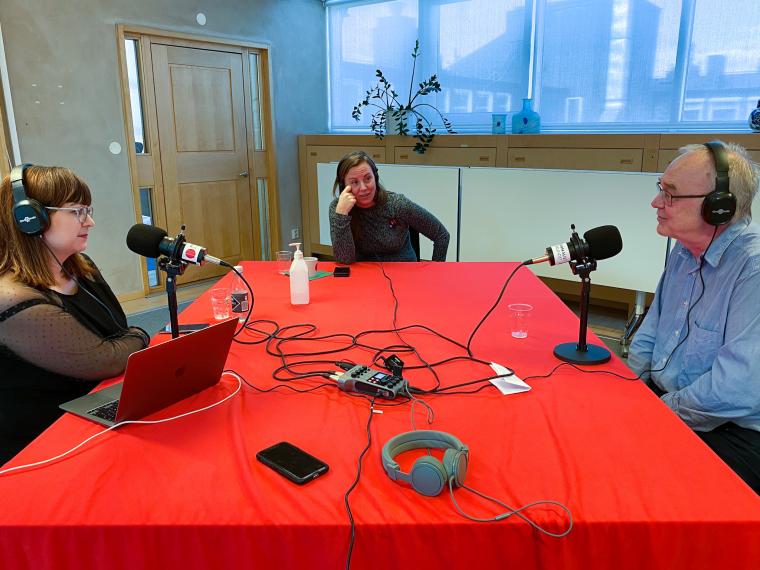 Bild på Mira Hjort, Nils Funcke och Frida Sundqvist.