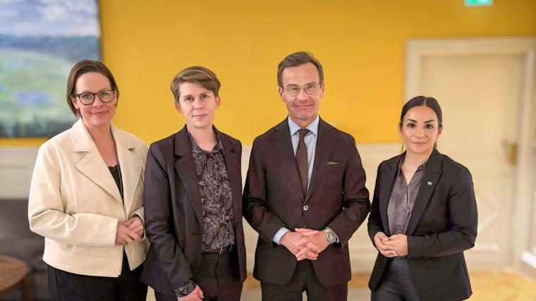 Ulrika med statsminister kulturminister utrikesminister 