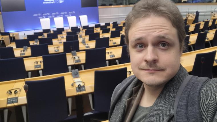 Richard Lagerström under ett besök i Bryssel